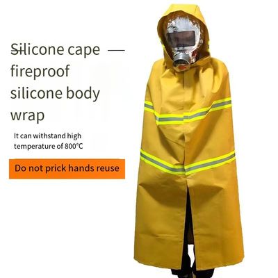 Fire cloak, home insulation, escape, fire fighting, silicone flame retardant protective cloak