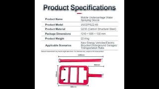 Mobile vehicle underbody water spraying device, highly efficient for cooling and extinguishing fires