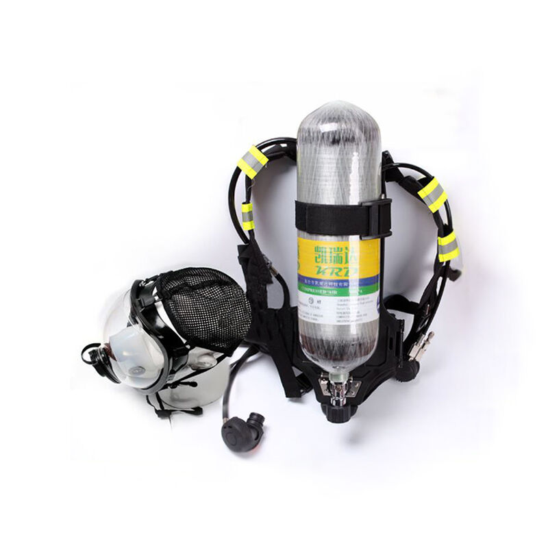 Positive Pressure Firefighting Air Respirator RHZK6.8/B Carbon Fiber 6.8L Breathing Apparatus For Industrial Fire Rescue Emergency Response