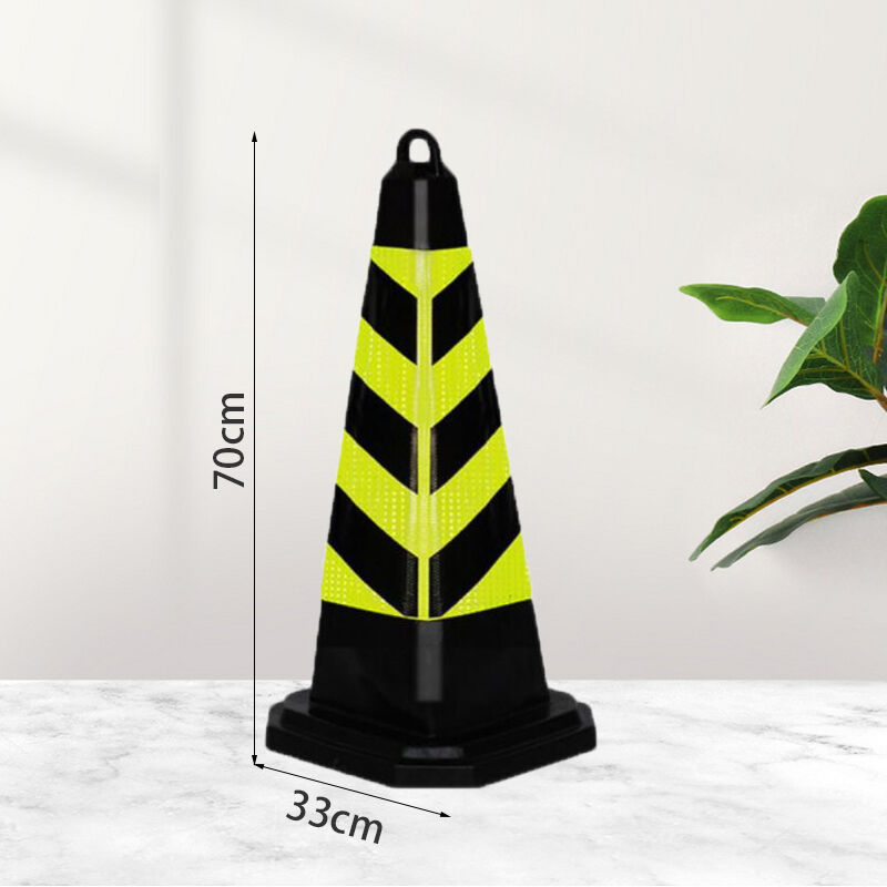 High Visibility PVC Traffic Cone Flexible Road Safety Marker with Reflective Stripe for Construction and Parking Zones