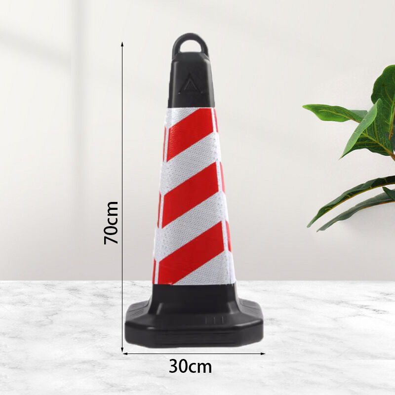 High Visibility PVC Traffic Cone Flexible Road Safety Marker with Reflective Stripe for Construction and Parking Zones