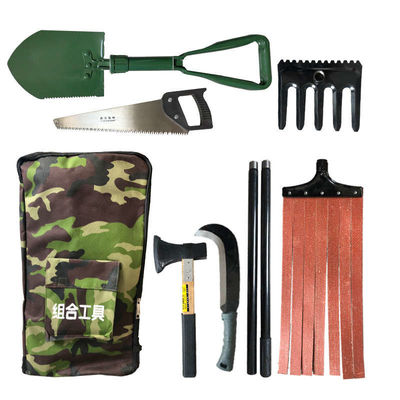 Forest fire extinguishing combination tool set, 8-piece individual rescue kit, portable forest tool set