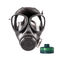 Recyclable ABS And Activated Carbon Double Filter Full Face Gas Mask 300g