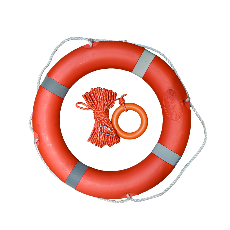Inner Rops High Buoyancy Corrosion-Resistant Lifebuoy with Nylon Grab Ropes 45cm ...