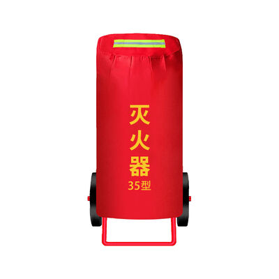 Flame Retardant Fluorescent 35 Type Wheeled Fire Extinguisher Cover Customizable Text